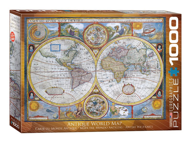 Details about   Sealed Antique World Map 1000 Puzzle Pieces Poster New Buffalo Equator Americas 