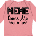 thumbnail image 4 of Inktastic Meme Loves Me Baby Clothes Girls Long Sleeve Baby Bodysuit, 4 of 5