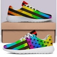 thumbnail image 3 of Rainbow Pride Shoes Men Women Fashion LGBT Sneakers Adult Lightweight Breathable Running Shoes White Size 10, 3 of 7