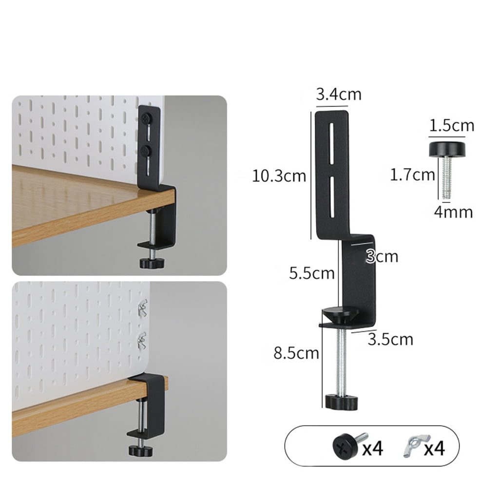 Easyly Install U Shape Pegboard Brackets with Simple Setups for Space Saving Office Game Home Desktop Accessories