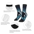 thumbnail image 3 of Uemuo Moon Wolf Warrior Printed Kids Boys Socks Seamless Crew Socks Crazy Funny Athletic Sport Socks for Children, 3 of 6