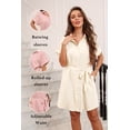 thumbnail image 5 of OHHSHEEN Summer Dresses for Women 2026 – Button Down Shirt Dress with Belt, Casual Knee Length Short Sleeve Midi Dress with Pocket, 5 of 6