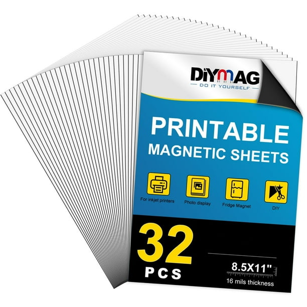 Hojas Magnéticas Imprimibles DIYMAG 32 unidades 22x28 cm Brillantes