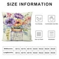 thumbnail image 5 of Creowell  Pillow Covers Poppy Flowers Mason Jar Eucalyptus Leaves Butterfly Spring Pillows Decorative Throw Pillows Purple Cushion Case Summer Decorations Farmhouse Decor for Couch Sofa, 5 of 5