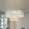 thumbnail image 5 of OYIPRO 6/8/12-Light Modern Crystal Chrome Electric Round Chandelier, 5 of 5