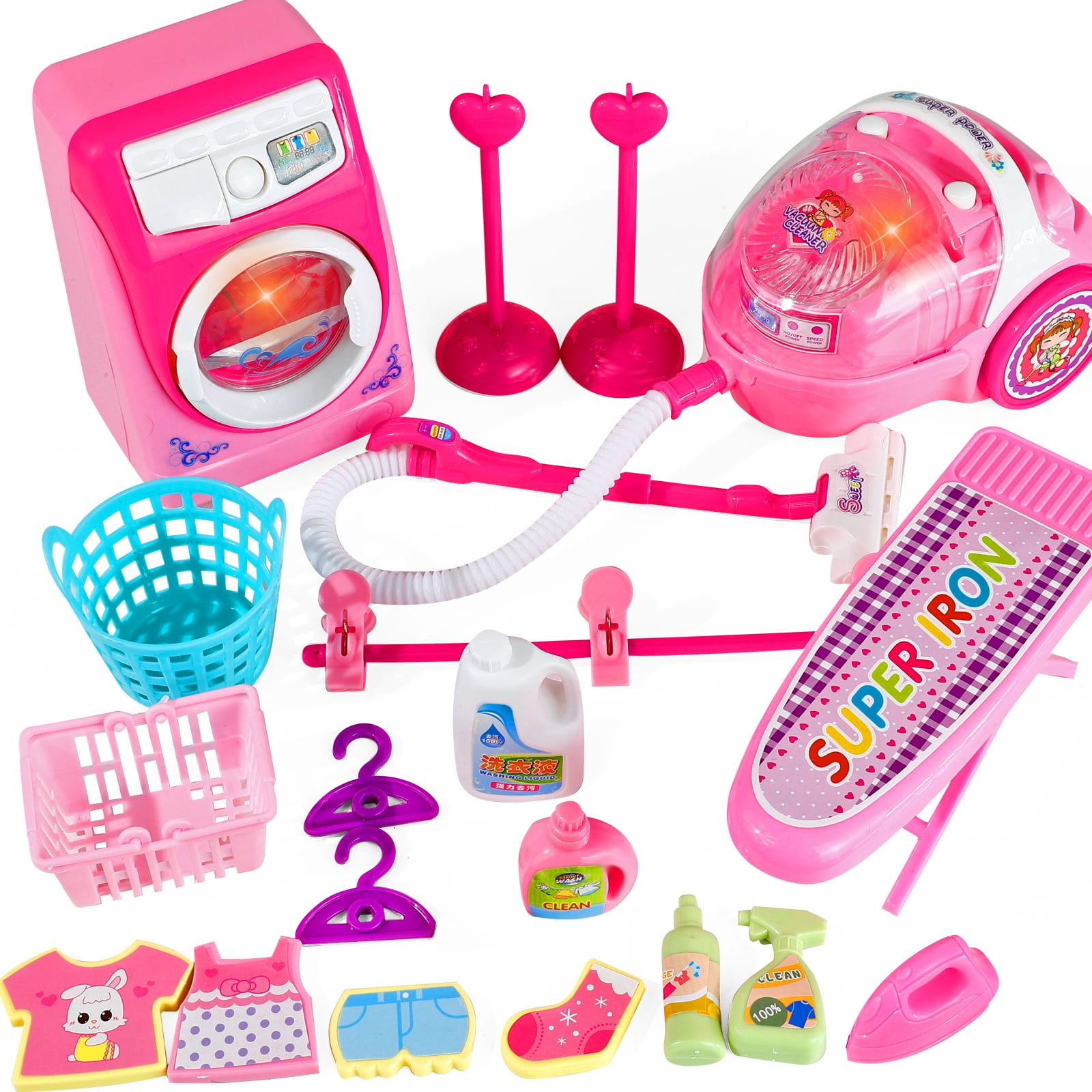 Mini Household Appliances Kitchen Toys Children Pretend Play Washing  Machine Vacuum Cleaner Toy Toaster Cooker Toys Girls Boys