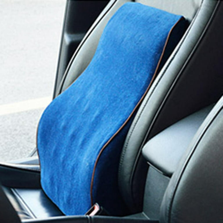 Orthopedic Back Support Lumbar Cushion for Car & Headrest Neck Pillow Kit - Ergonomic Thick 3D Design Fit Major Car Seat & Body Curve -Back, Neck Pain