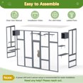 thumbnail image 6 of COZIWOW Catio Outdoor Cat Enclosure, 104" L Large Catio for Indoor Cats Window Access, Wooden Cat House, 6 of 15