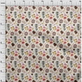 thumbnail image 3 of oneOone Cotton Jersey Gray Fabric Leaves & Floral Artistic Craft Projects Decor Fabric Printed By The Yard 58 Inch Wide, 3 of 4