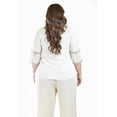 thumbnail image 3 of Blusa con detalles bordados Roman Fashion / Juvenil, 130 (Beige) beige 38, 3 of 5