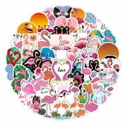 100Pcs Cute Pink Flamingo Stickers Decorac Lok8103