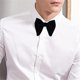 thumbnail image 4 of Mens Pre-Tied Bow Tie Tuxedo Oversized Velvet Bowtie Cufflinks Combo Sets,Velvet Bow, Tuxedo Big Bowtie and Pocket Square Cufflinks(Black), 4 of 5