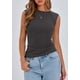 thumbnail image 3 of Top de Tirantes Acanalado PRETTYGARDEN para Mujer Gris Oscuro Talle S, 3 of 8