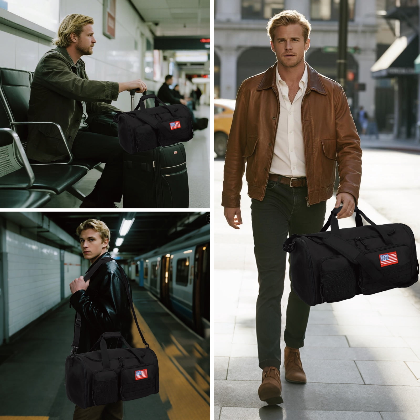 TRIPGEAR 45L 2-in-1 Gym Duffle Bag for Men, Travel Backpack with Shoe & Wet Pocket, Overnight Carry-on Bag