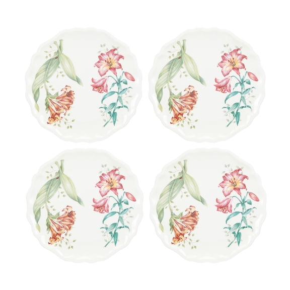 Lenox Butterfly Meadow Melamine Floral Round 9" Melamine Accent Plates (4 Count)