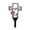 Black, variant on Iron Memorial Garden Stake Outdoor Cross Decoration for Cemetery Grave and Tombstone Weather Resistant