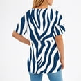 thumbnail image 3 of Xuyuer Women's Fashion Casual Printed V-Neck Short Sleeve T-Shirt - Soft and breathable for daily wear, casual meetups, and versatile minimalist styling, 3 of 7