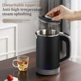 thumbnail image 5 of 0.8L Portable Stainless Steel Electric Kettle, Double Layer Anti-Scald, Auto Shut-Off Mini Hot Water Boiler for Travel Camping Office, 600W Low Power, 5 of 11