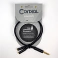 thumbnail image 1 of Cordial CFY0.3VYY Y Adapter for 0.25 in. Stereo TRSs to Two 0.12 in. Female Stereo Plugs, 1 ft. - Black, 1 of 1