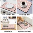 thumbnail image 4 of Washable Rubber Daisy Cute Floral Dish Drying Mats for Kitchen Counter Home Large Coffee Bar Pad Accessories and Decor for Utensils Stemware 18''x24'', 4 of 7
