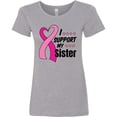 thumbnail image 3 of Inktastic Breast Cancer Awareness I Support My Sister with Pink Ribbon Women's T-Shirt, 3 of 5