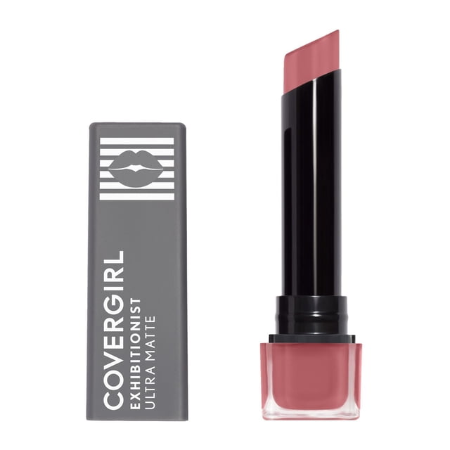 COVERGIRL Exhibitionist Ultra Matte Lipstick, No Cracking, No flaking, Increases Lip Moisture by up to 40%, Lasts up to 24h, 100% Cruelty-Free