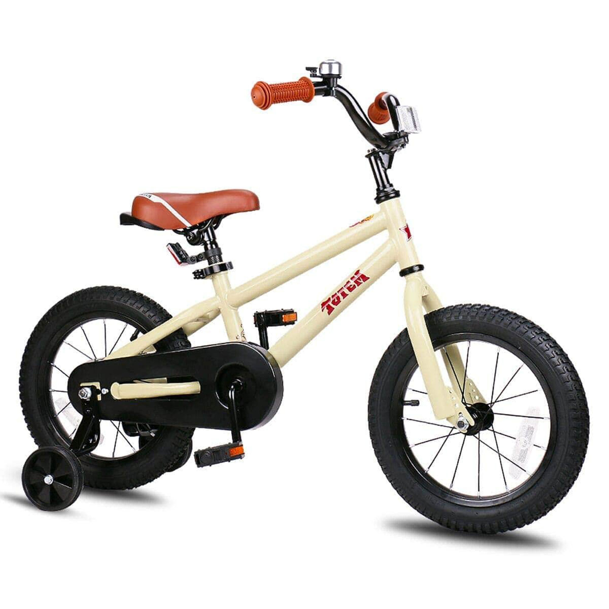 JOYSTAR 12 Inch Totem Boys Bike for 24 Year Old Kids, Ivory