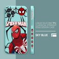 thumbnail image 3 of Funda para iPhone 14 13 12 11 Pro XS Max Mini X XR 7 8 6 6S Plus Color Simple funda de silicona líquida Marvel's Hero Spider-Man, 3 of 5