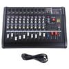 Yescom 10 Channel Professional Powered Mixer w/ USB Slot Power Mixing