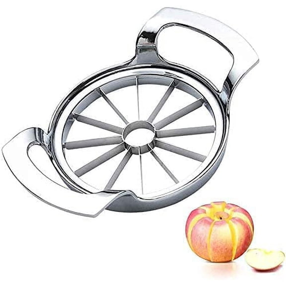 Apple Slicer Upgraded Version 12-Blade Extra Large Apple Corer,Stainless Steel Ultra-Sharp Apple Cutter, Pitter,Wedger,Divider for Up to 4 Inches Apples
