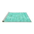 thumbnail image 2 of Ahgly Company Machine Washable Indoor Rectangle Persian Turquoise Blue Traditional Area Rugs, 7' x 10', 2 of 4