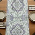 thumbnail image 5 of Table Runners 72 Inches Long Dress Scarves, Green Purple Boho Farmhouse Kitchen/Dining Table Runner, Coffee Tablerunners, Vintage Abstract Art Floral Ethnic Tribe 18x72 Inch, 5 of 9