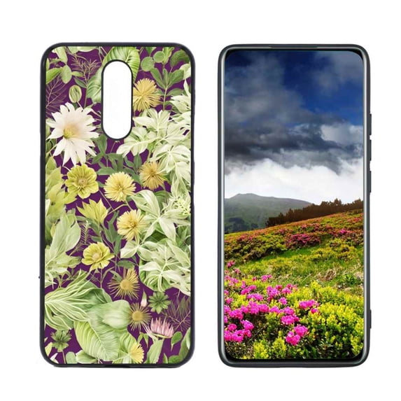 Botanical-17 Phone Case, Degined for LG K12 Plus Case Men Women, Flexible Silicone Shockproof Case for LG K12 Plus