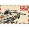 thumbnail image 2 of Harper, Ethan 32x23 Gold Ornate Wood Framed with Double Matting Museum Art Print Titled - Vintage Airmail I, 2 of 4