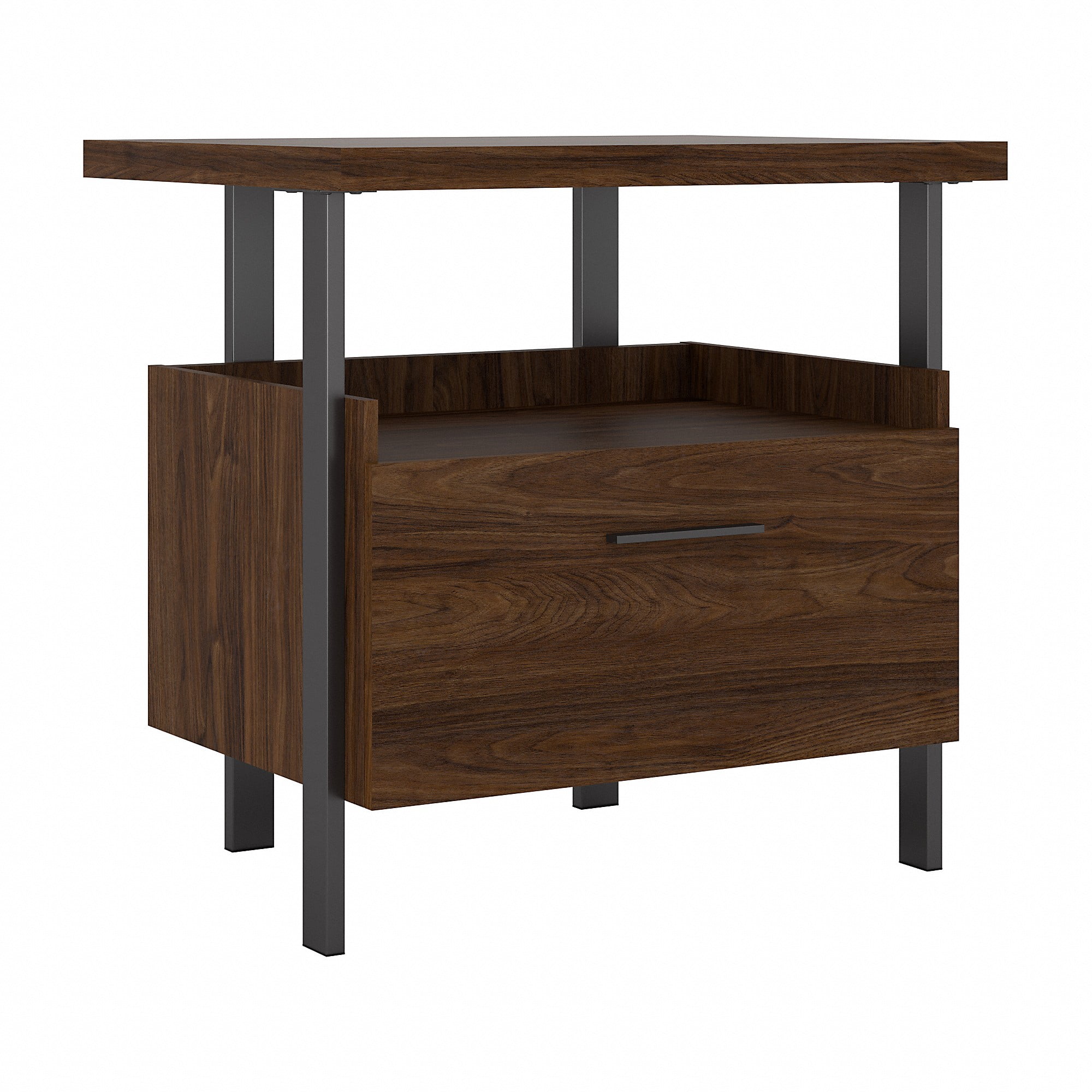 Architect 1 Drawer Lateral File Cabinet in Modern Walnut Walmart