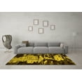 thumbnail image 3 of Ahgly Company Machine Washable Indoor Square Oriental Yellow Industrial Area Rugs, 5' Square, 3 of 4