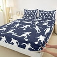 thumbnail image 3 of Castle Fairy Adults Female Men Soccer Print Twin Sheet Sets 3pcs,Sport Football Theme Twin Fitted Sheet Microfiber,Ball Gamer Breathable Flat Sheet,Ultra Soft Home Decor, 3 of 7