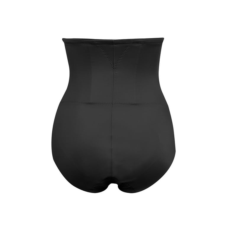 Naomi and Nicole Women's Back Magic Firm Control Hi Waist Brief, Black,  Small at  Women's Clothing store