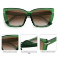 thumbnail image 4 of Gafas de Sol SOJOS Grandes Oversize Ojo de Gato SJ2231 Verde/Marrón, 4 of 5