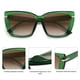 thumbnail image 4 of Gafas de Sol SOJOS Grandes Oversize Ojo de Gato SJ2231 Verde/Marrón, 4 of 5