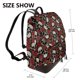 thumbnail image 2 of Disketp Red Rose Skull Mochila de Cuero para Mujer, Bolso de Espalda Antirrobo con Estilo para Viaje, Trabajo y Uso Diario, 2 of 4