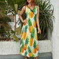 thumbnail image 3 of Lunarable Pineapple King Size Sleeveless Dress Dresses Summer Women Dresses Clothing Woman Dresses Dress, 3 of 6