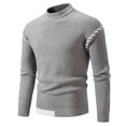 thumbnail image 1 of SNOWSONG Liquidation! Chandails en Molleton Confort Couleurs, Pull Col Rond Automne & Hiver pour Hommes Grande Taille Décontracté Chaud Bas Chemise Vêtements pour Hommes, Pull pour Hommes, Pulls pour Hommes Gris m, 1 of 4