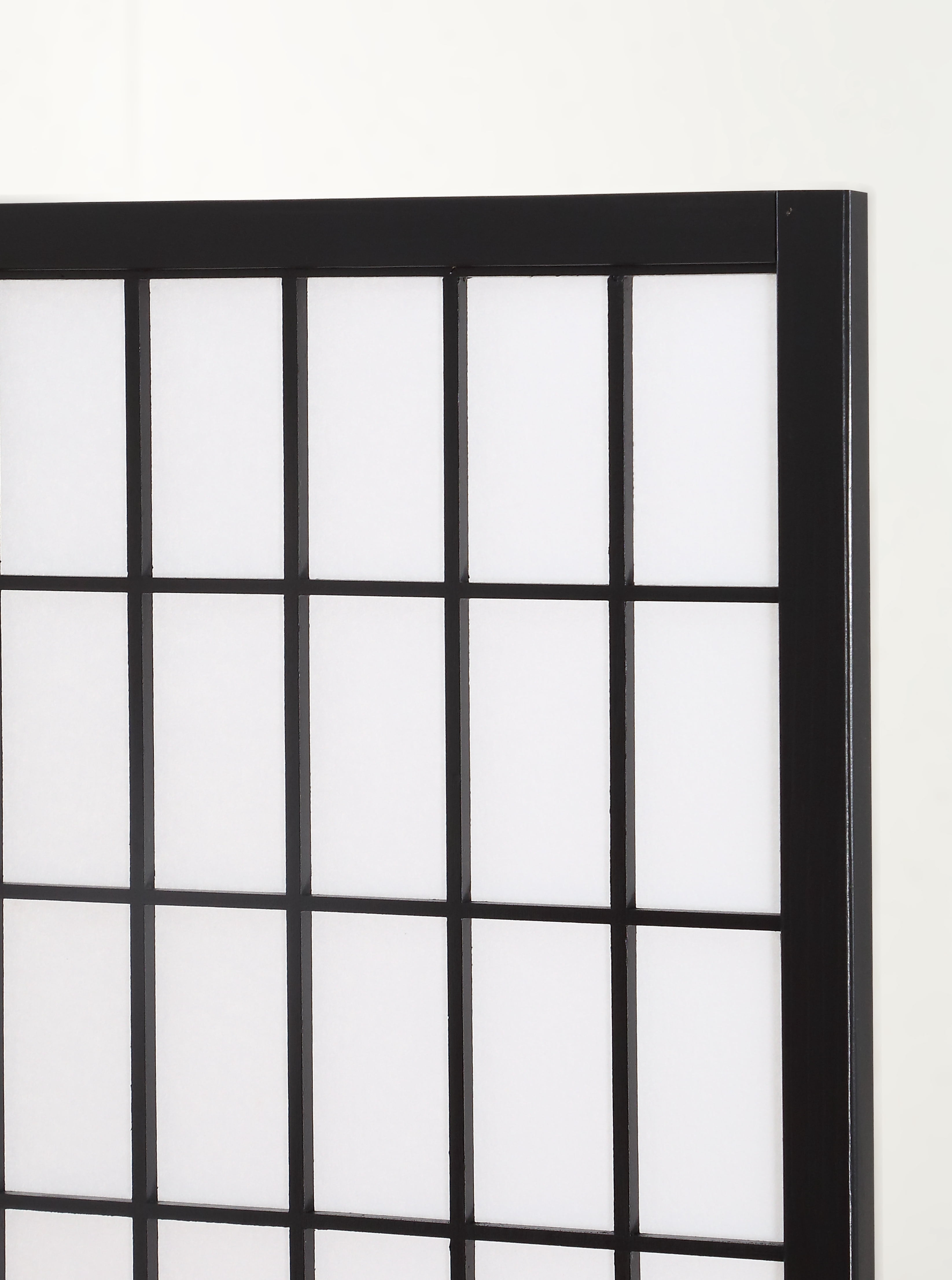 4 Panel Oriental Shoji Screen / Room Divider, Black
