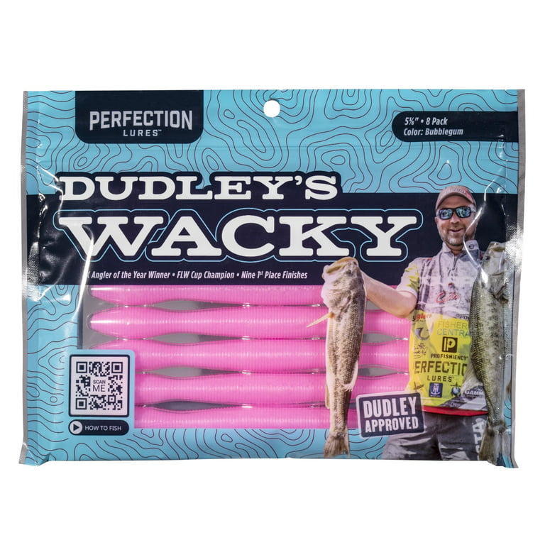 Perfection Lures Dudley's Wacky Worm Green Pumpkin Violet - 3 Pack Bundle  Bass Fishing Lure Bait 