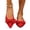 Red#002, variant on Women's Bow Pointed Toe Slingback Flats Comfortable Satin Slip On Pumps Office Work Wedding Party Dressy Flats Black
