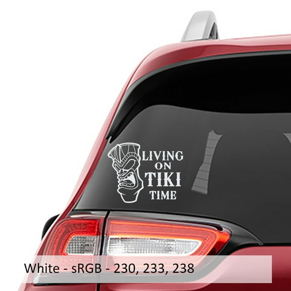 Collectible Decals Living on Tiki Time Vinyl Decal Sticker