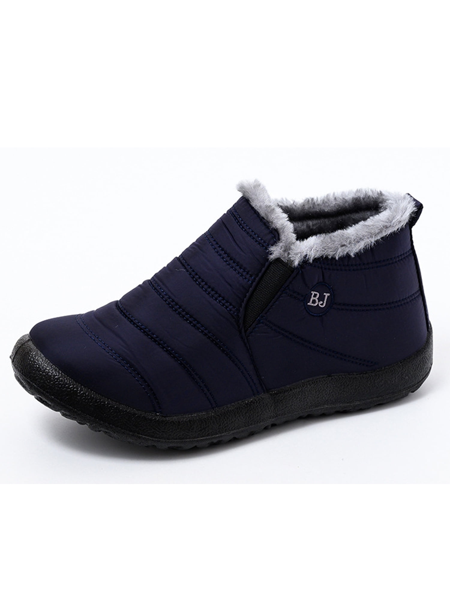 Men Women Winter Snow Boots Fashion Plush Warm Shoes Waterproof Slip On Boots 