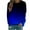 Blue##1, variant on Jsaierl Womens Sweatshirt Funny Gradient Print Sweatshirts Crewneck Casual Sweater Tops Oversized Long Sleeve Shirts Womens Sweatshirts Under $5
