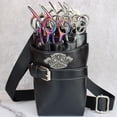 thumbnail image 2 of Guardurnaity Bolsa de tijeras de peluquero profesional, cinturón de herramientas multifuncional protector portátil duradero masajeadores Negro, 2 of 6